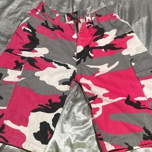Pink black white grey shorts